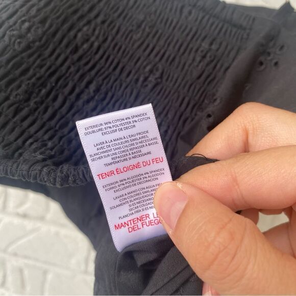 Jason Wu black Eyelet Cropped Spaghetti Strap Bone in Top Size S - Picture 6 of 7